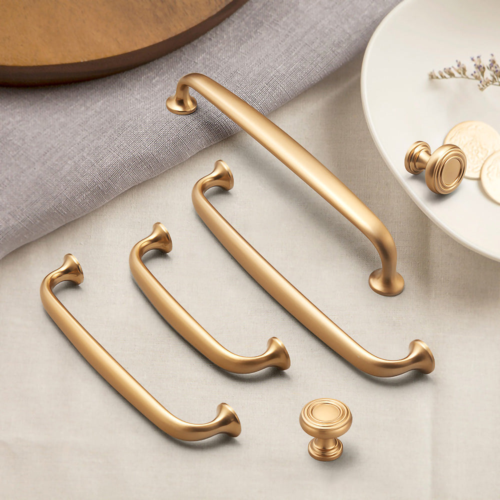 Classic Gold Bow Kitchen Drawer Cabinet Handles