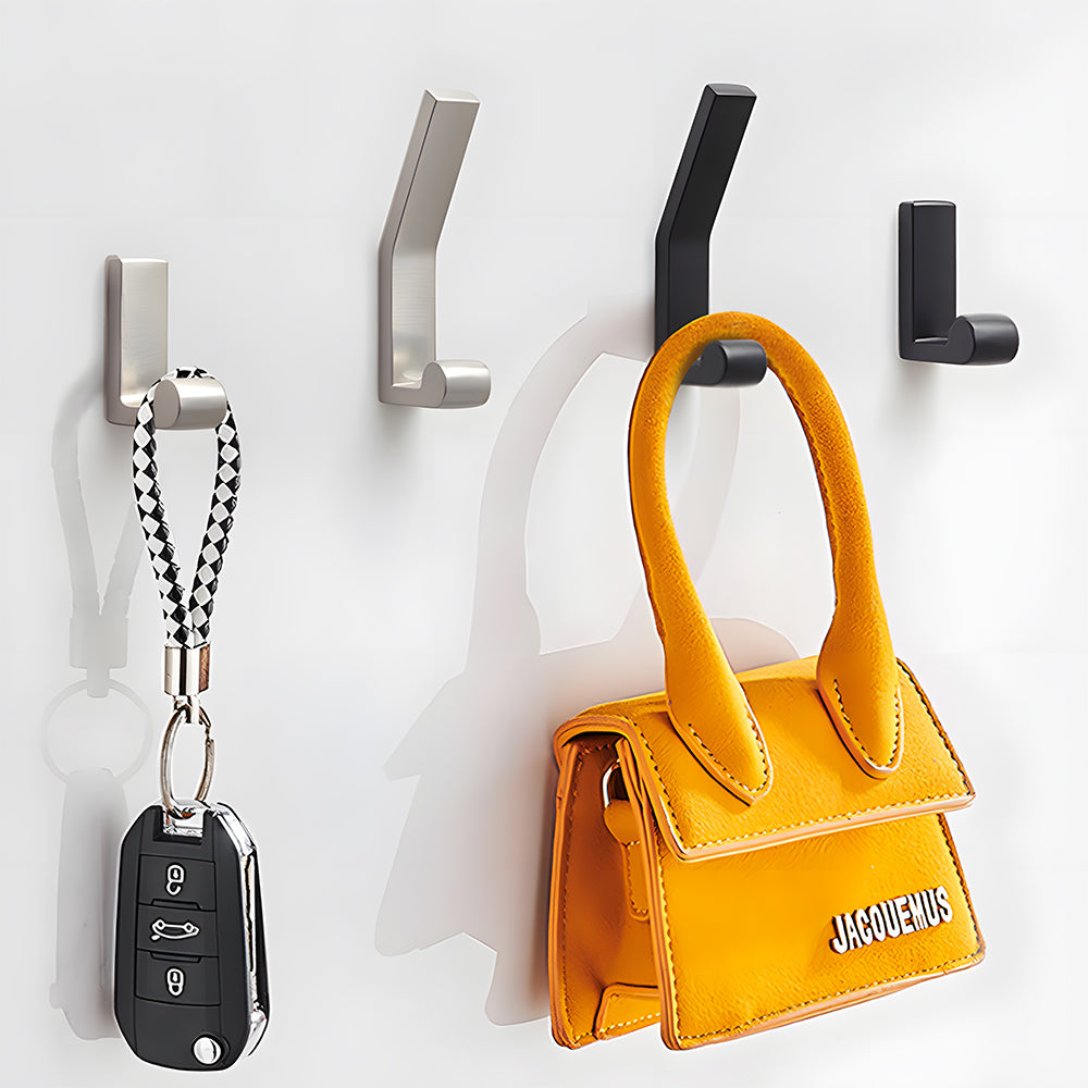Modern Black & Silver Metal Wall Hook