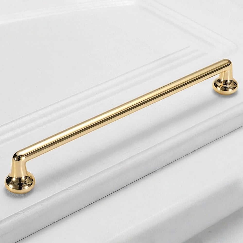 Gold Solid Zinc Alloy Modern Cabinet Wardrobe Handle