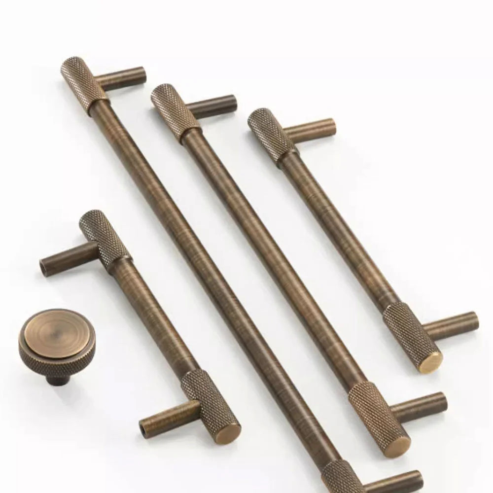Bronze Finish Knurled Style Kitchen Cabinet Bar Handle