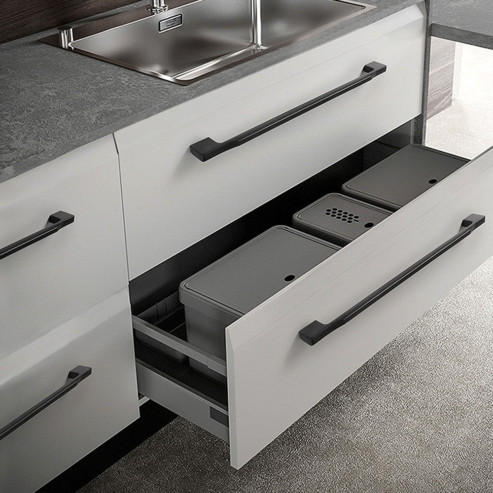 Elegant Black Zinc Alloy Square Cabinet Pulls and Handles