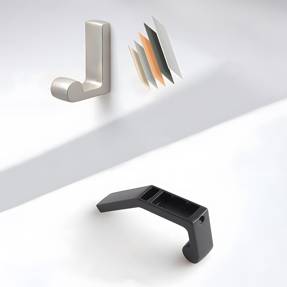 Modern Black & Silver Metal Wall Hook