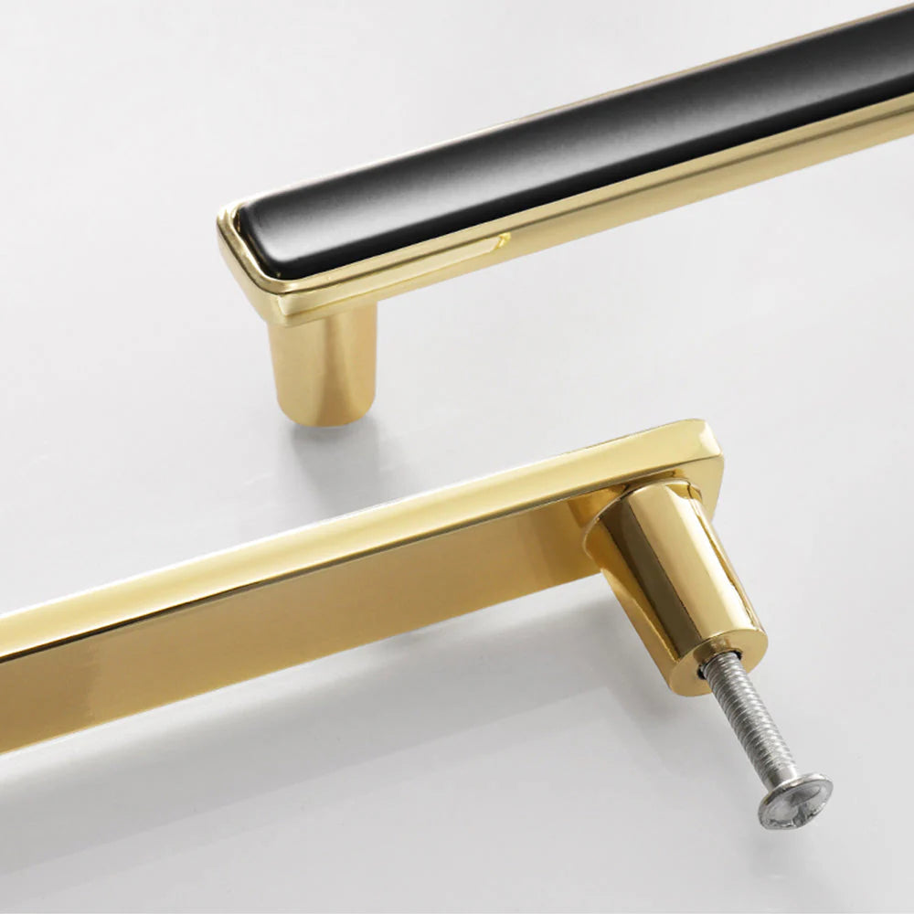 Black Solid Brass Removable T Bar Handle for Wardrobes and Cabinets