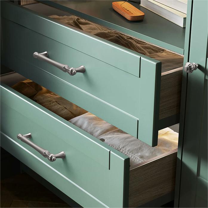 Silver Bar Cabinet Drawer Pull Handles for Kitchen Bedroom