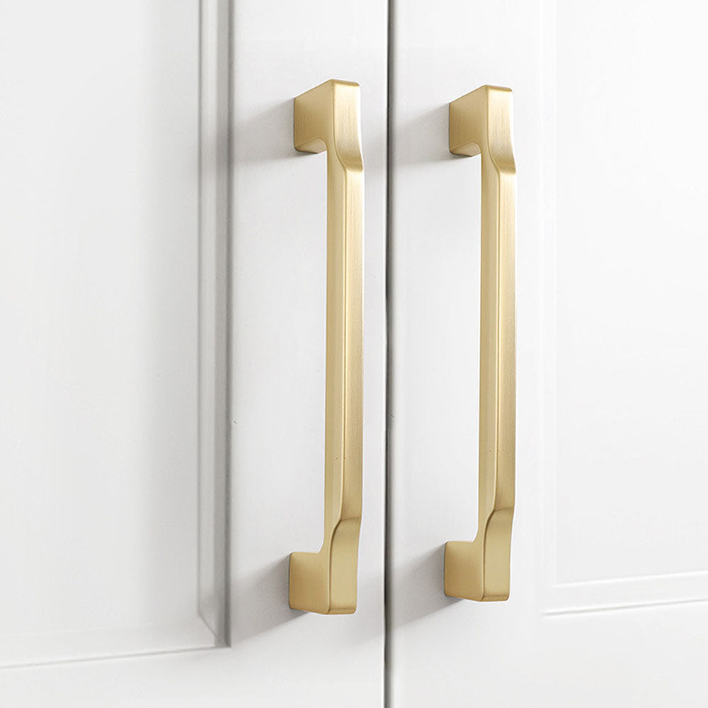 Gold Zinc Alloy Square Cabinet Pulls and Handles for Kitchen and Wardrobe