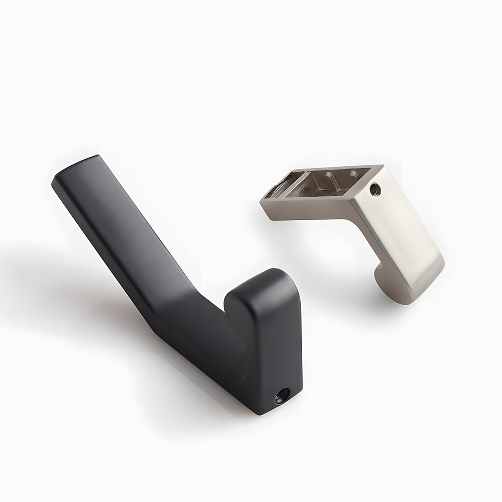Modern Black & Silver Metal Wall Hook
