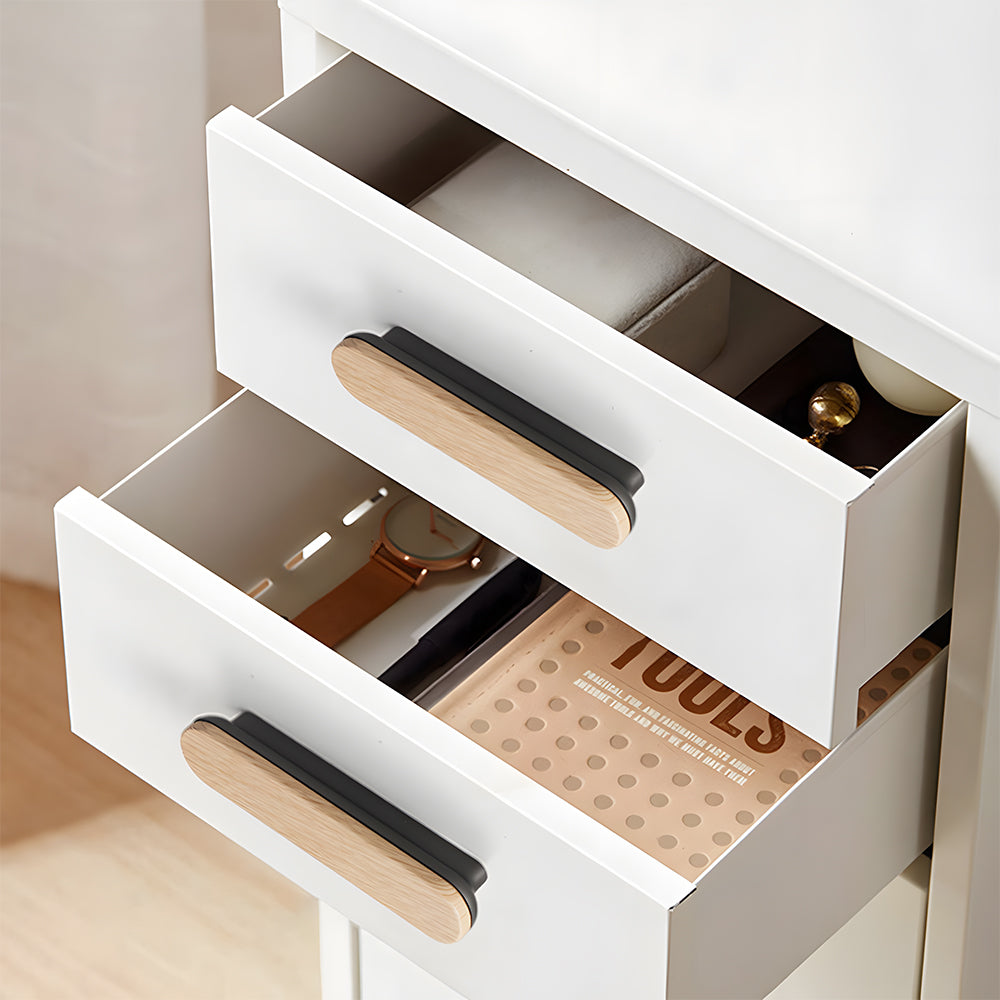 Natural Wood Two-Tone Cabinet Handles & Drawer Pulls for Cupboard