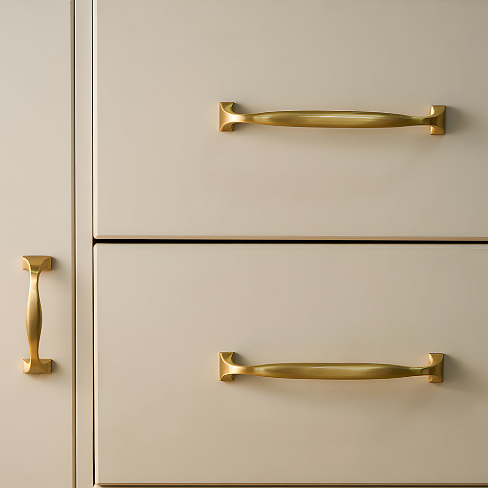 Antique Brass Finish Traditional Styled Cabinet Bow Handles