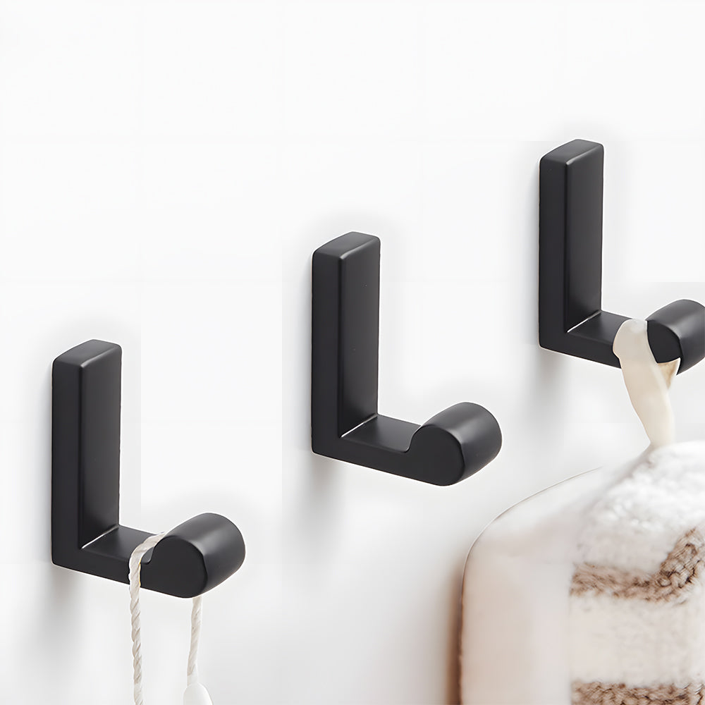 Modern Black & Silver Metal Wall Hook