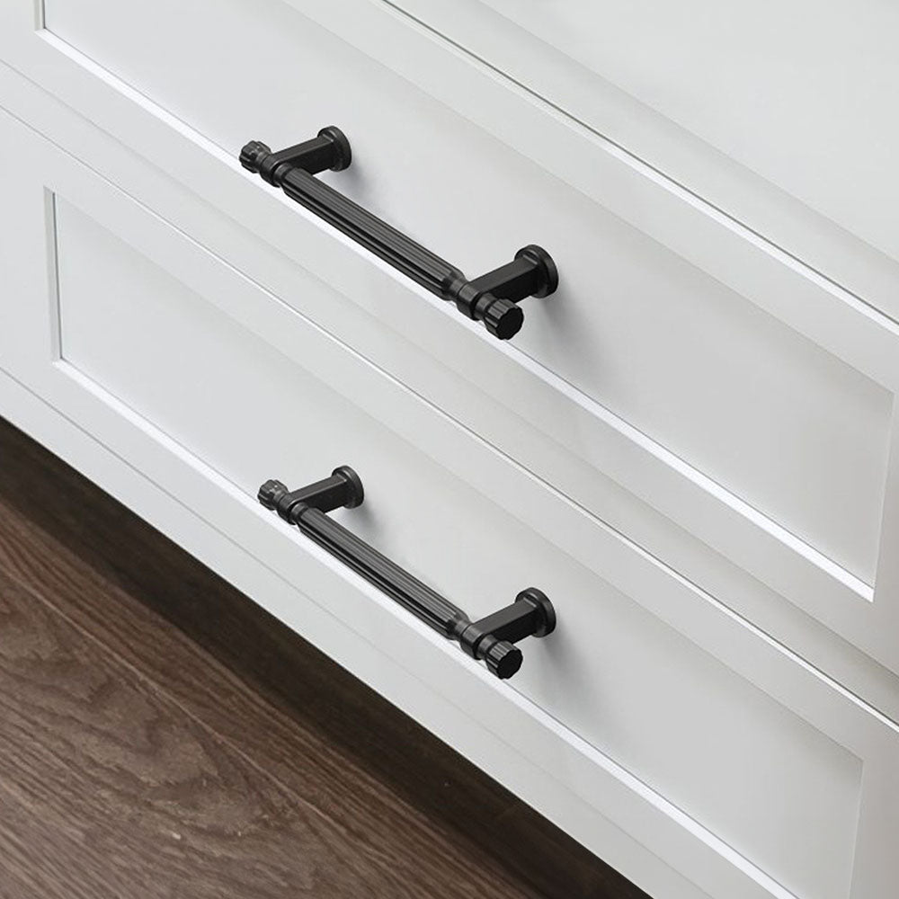 Black Contemporary Kitchen Cabinet Handles Pulls