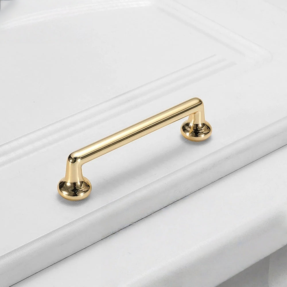 Gold Solid Zinc Alloy Modern Cabinet Wardrobe Handle