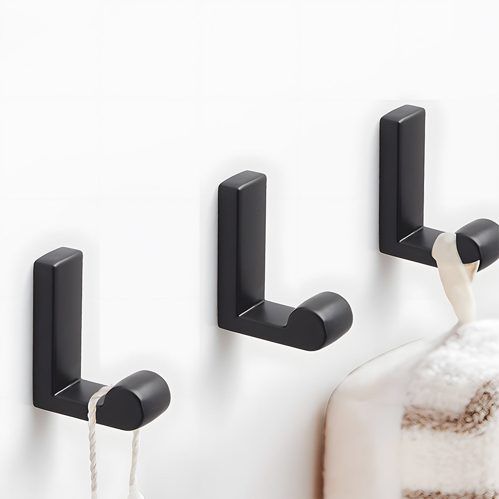 Modern Black & Silver Metal Wall Hook