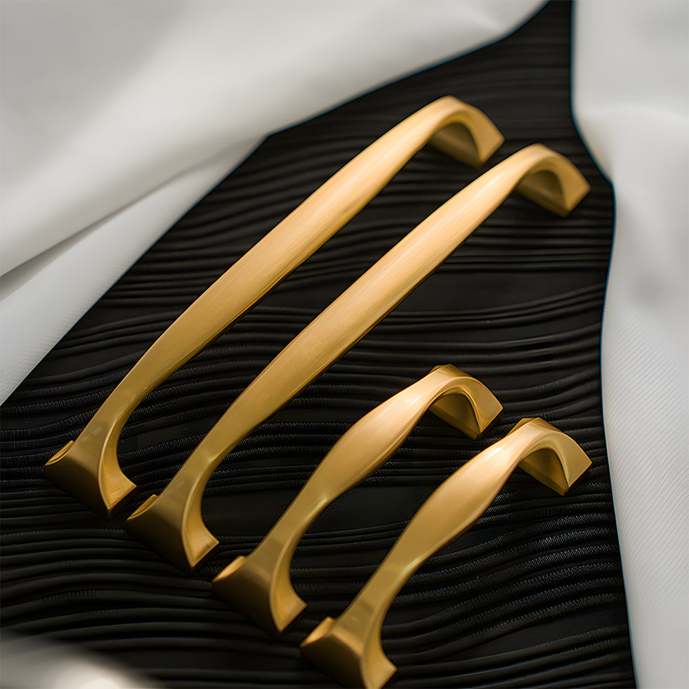 Antique Brass Finish Traditional Styled Cabinet Bow Handles