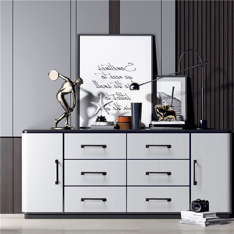 Black & Chrome Zinc Alloy Square Kitchen Cupboard Handles