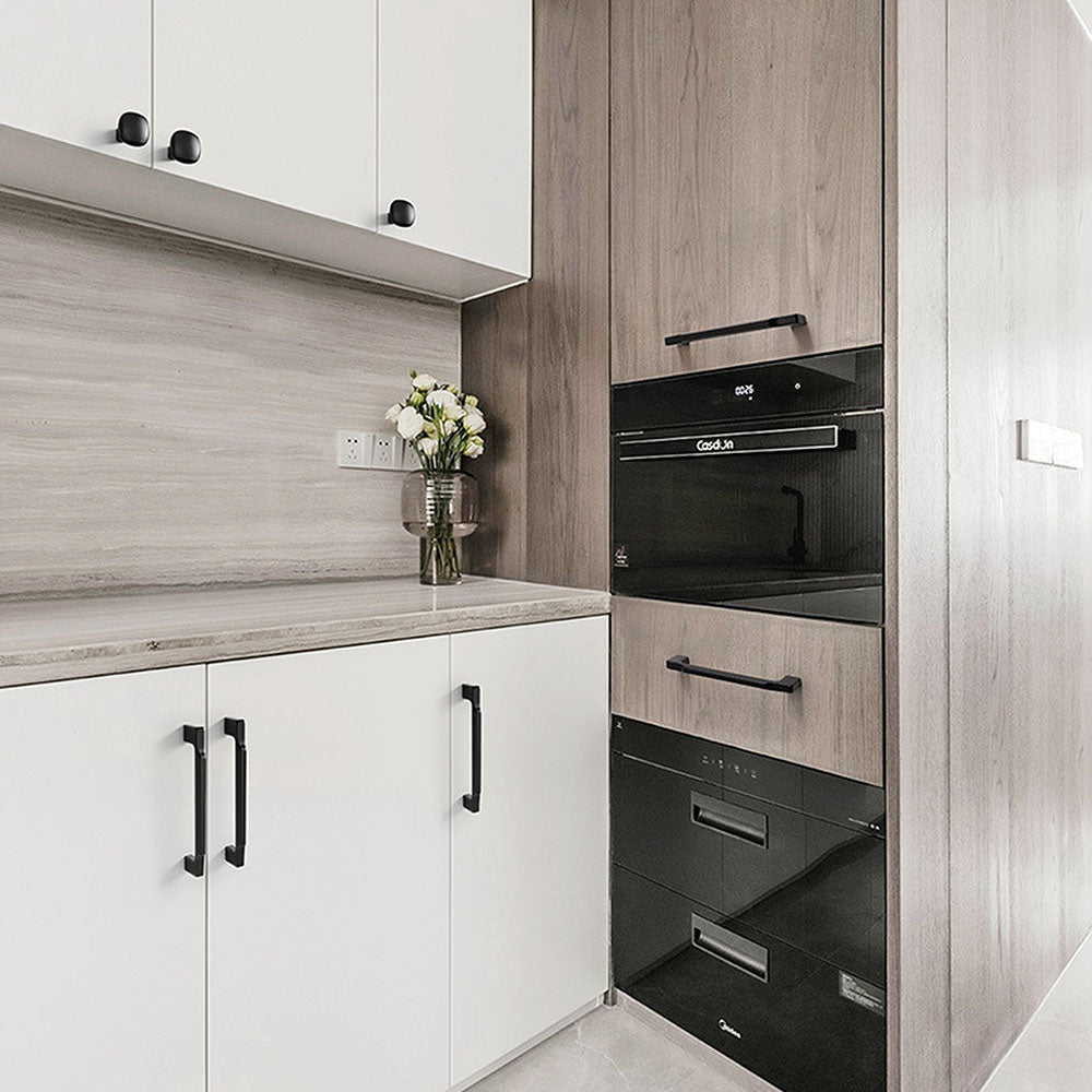 Elegant Black Zinc Alloy Square Cabinet Pulls and Handles