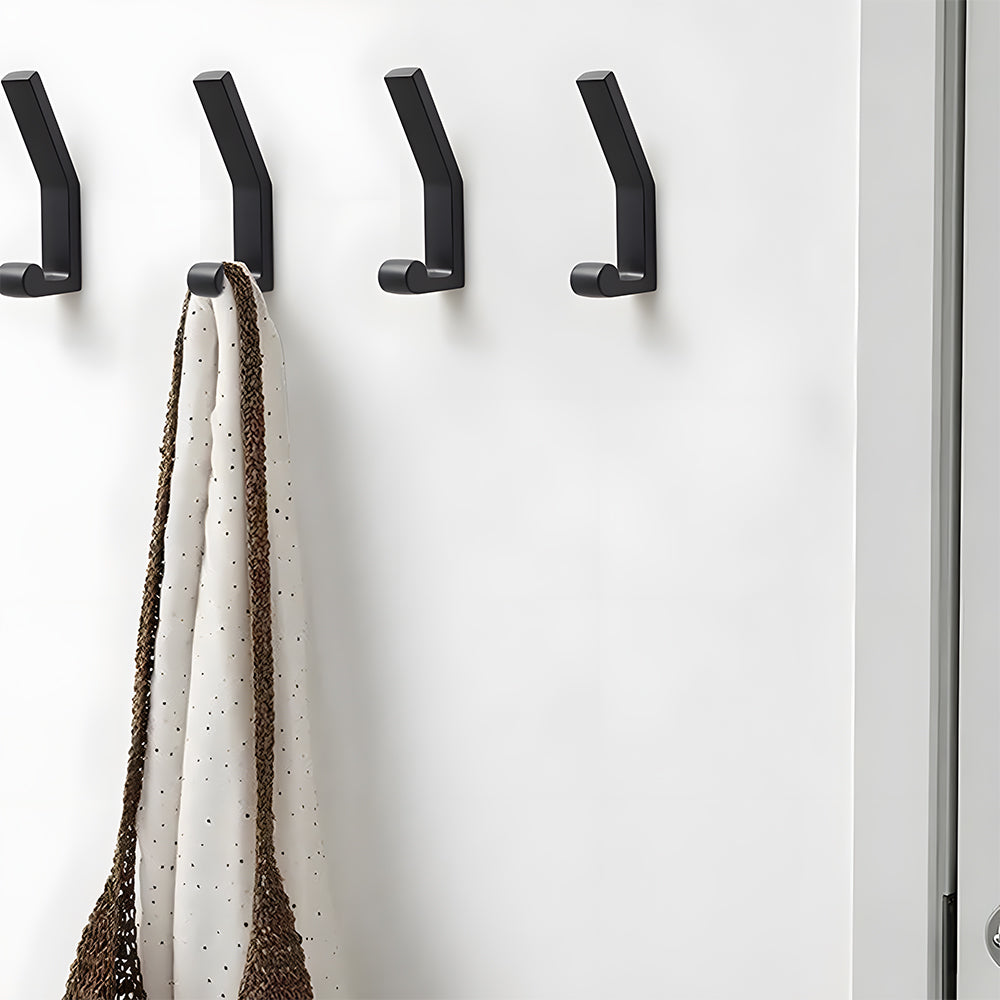 Modern Black & Silver Metal Wall Hook