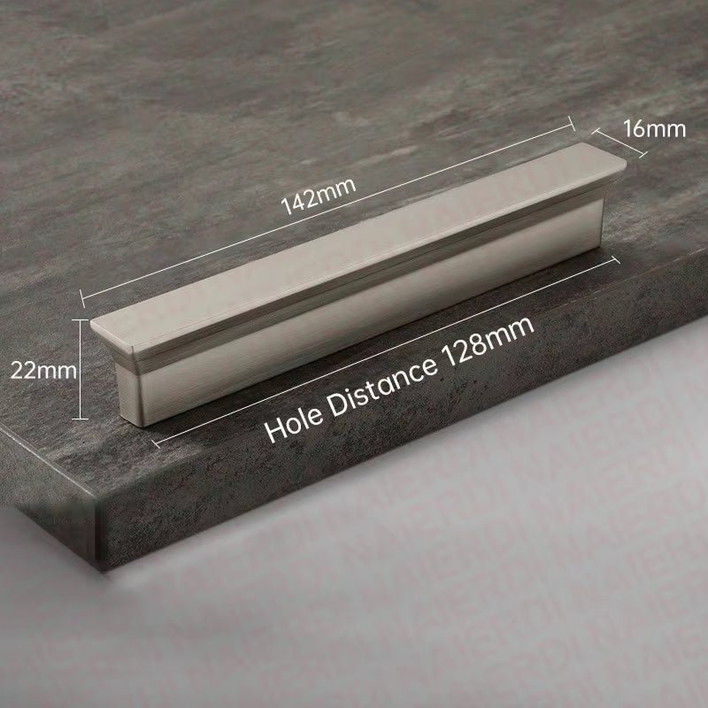 Brushed Steel Zinc Alloy Trapezoid Cabinet Handles Wardrobe Cupboard Drawer Pulls