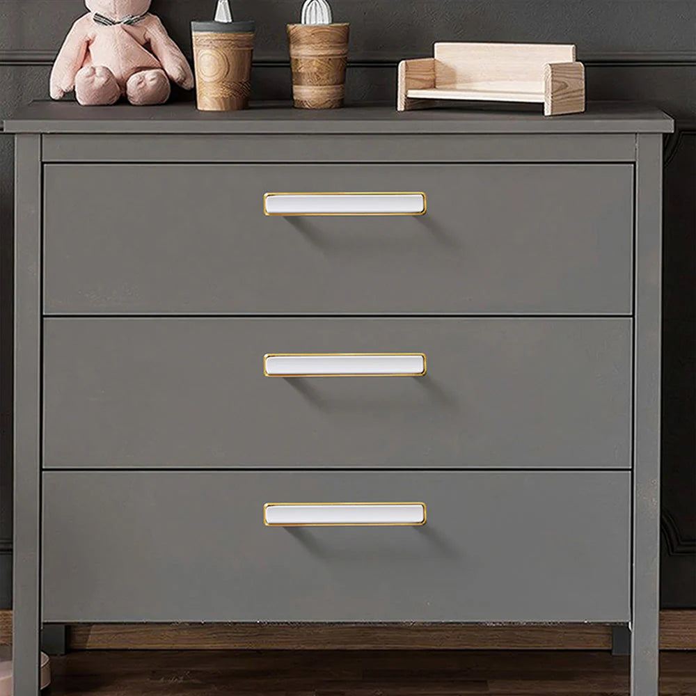 Modern White Solid Brass Removable T Bar Handle for Cabinets