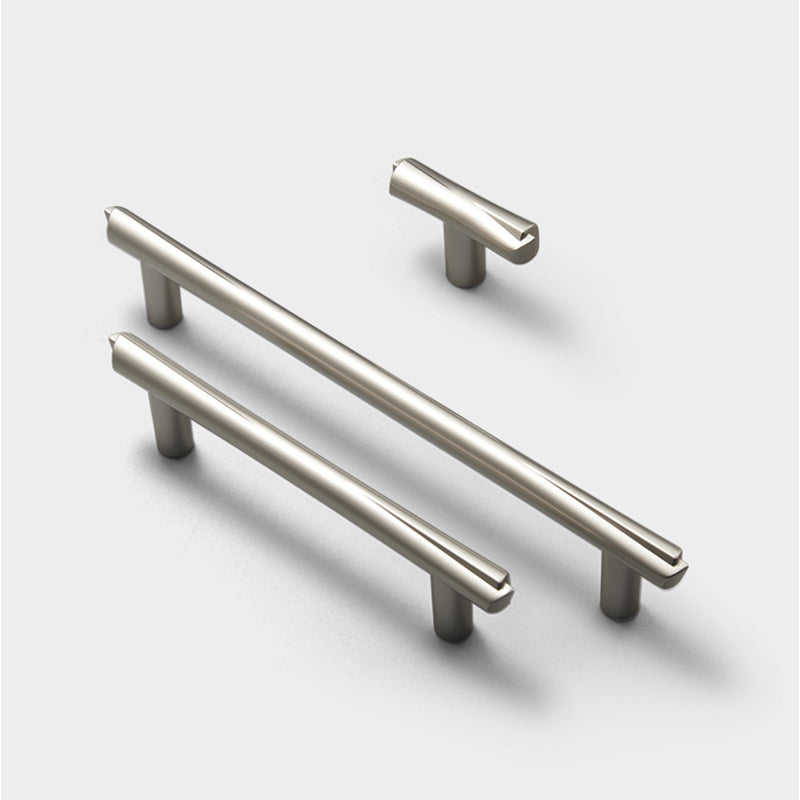 Contemporary Zinc Alloy Cabinet Handles and Drawer Pulls T Bar Knobs