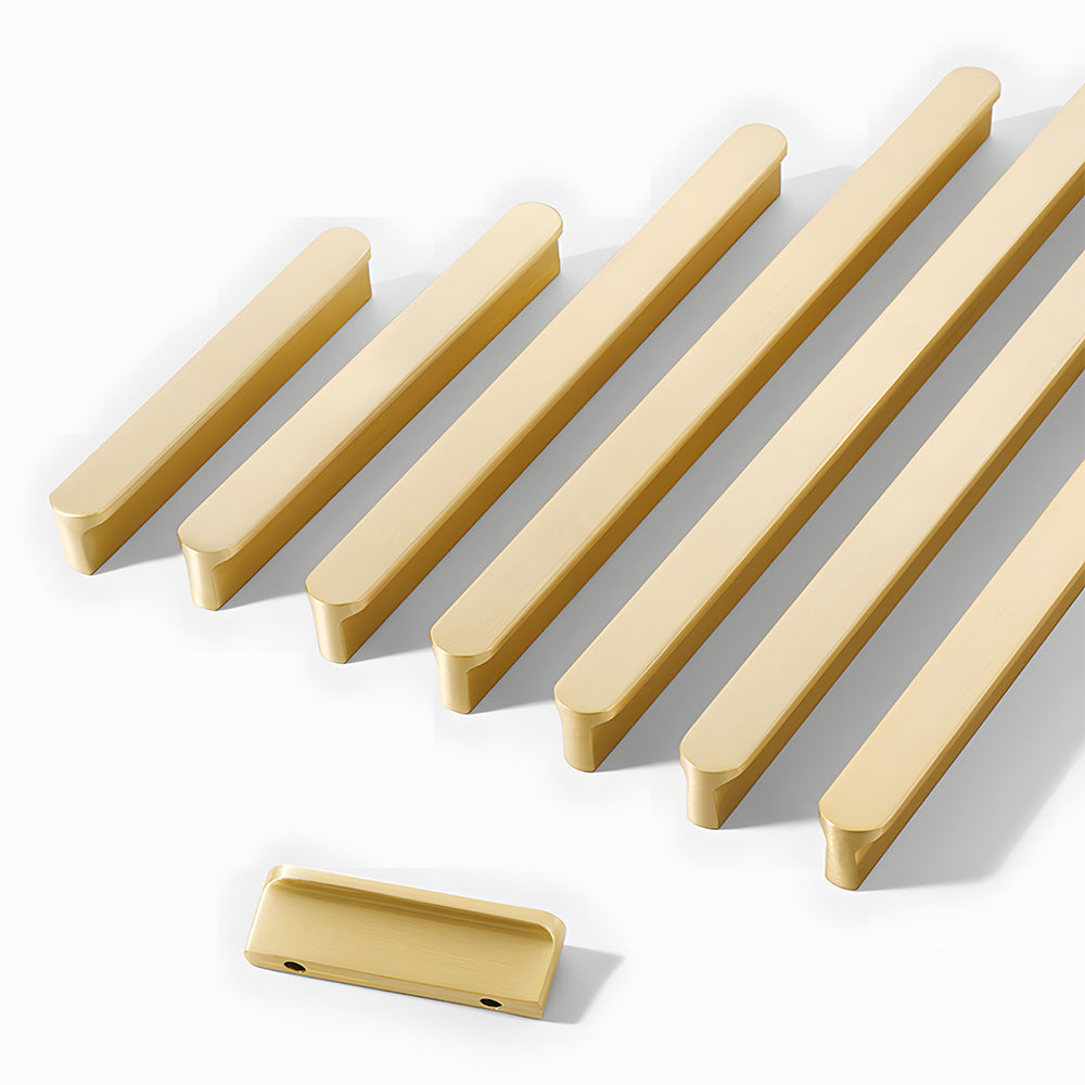 Gold Solid Brass Kitchen Cupboard Edge Pulls