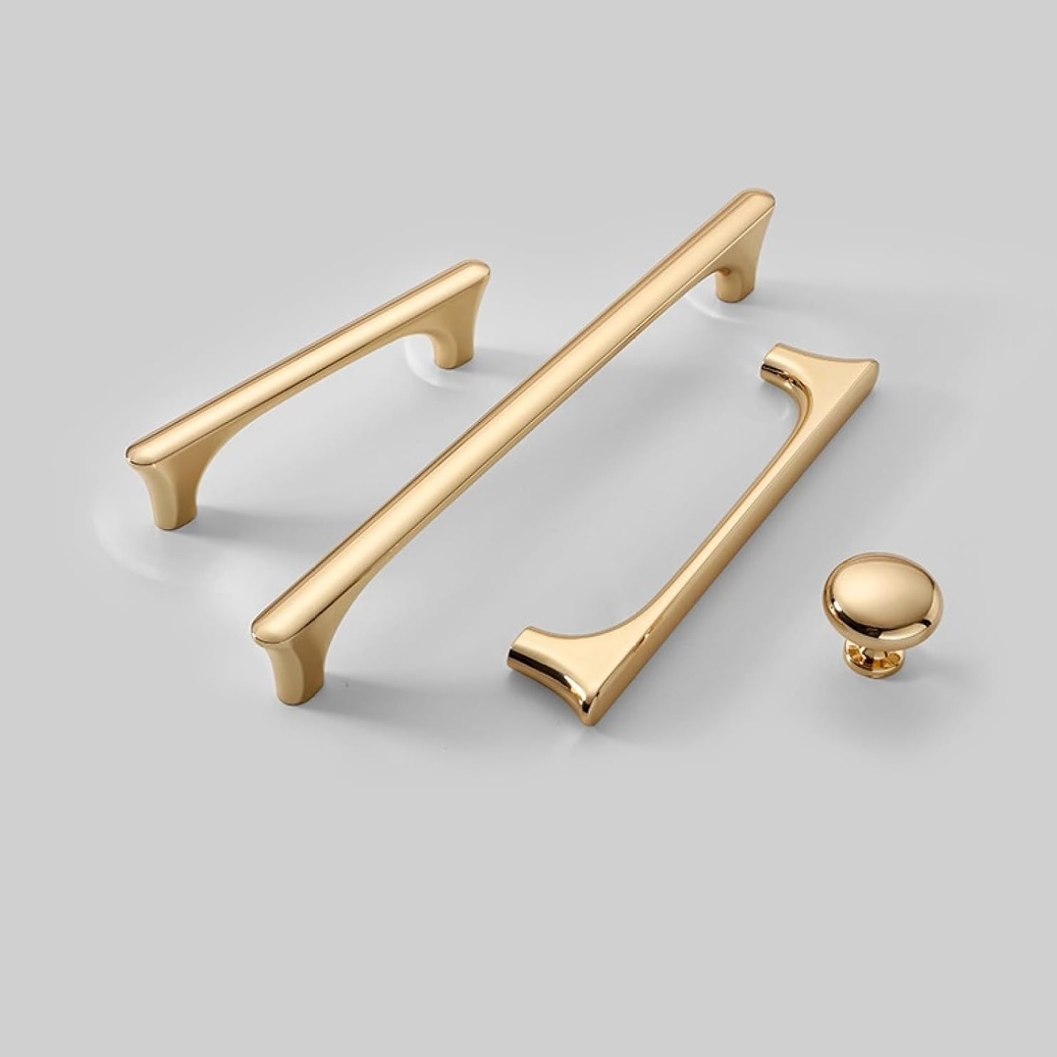 Polished Gold Zinc Alloy Cabinet Handles For Kitchen