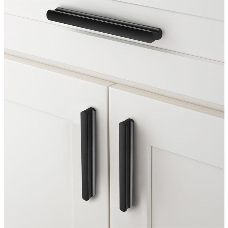 Modern Black Aluminum Alloy Colorful Cabinet Drawer Handles