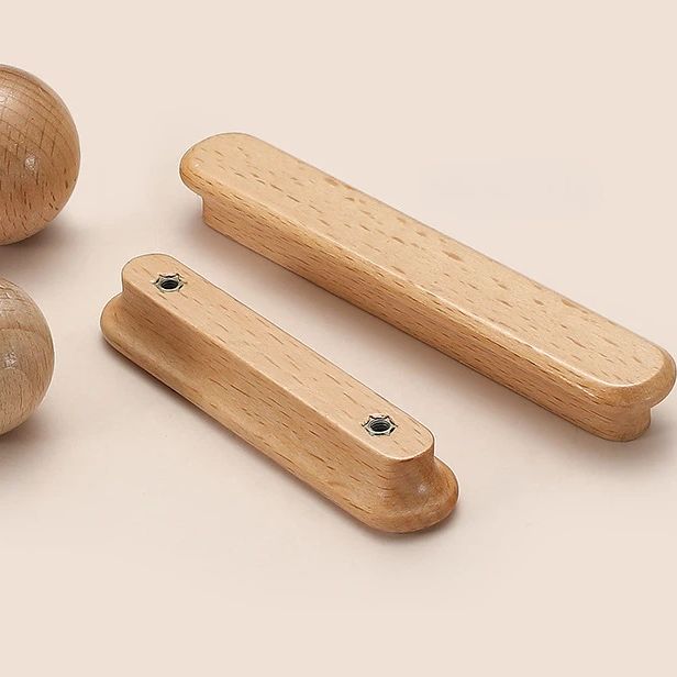 Modern Beech Cupboard Pulls for Kitchen