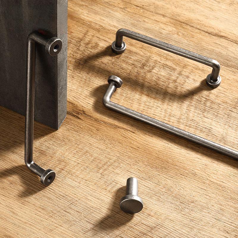 Antique Silver Solid Zinc Alloy Cabinet Cupboard Handles