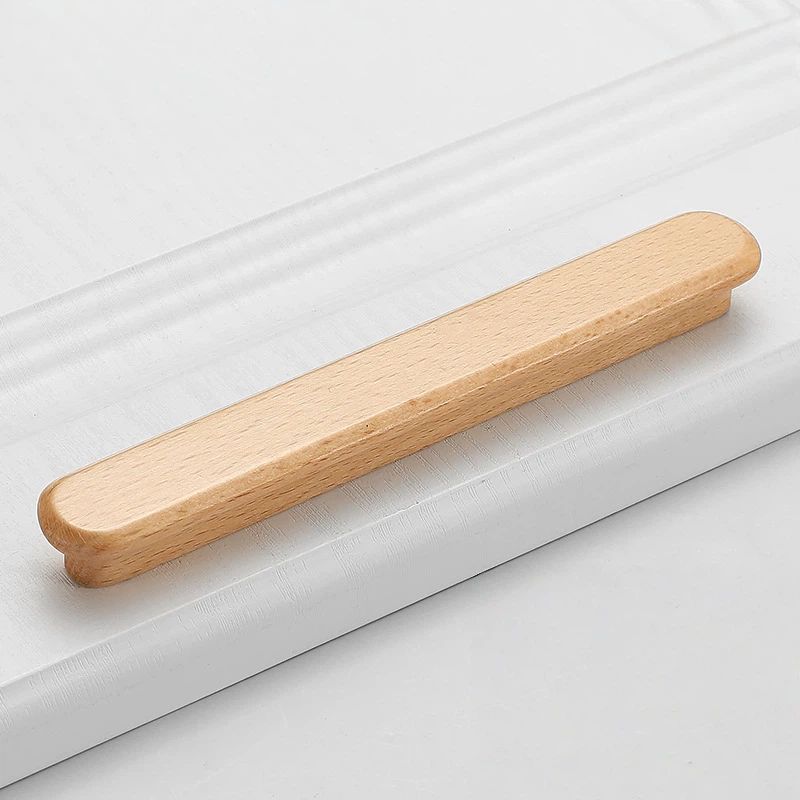 Modern Beech Cupboard Pulls for Kitchen