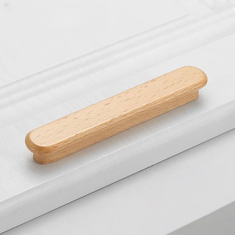 Modern Beech Cupboard Pulls for Kitchen