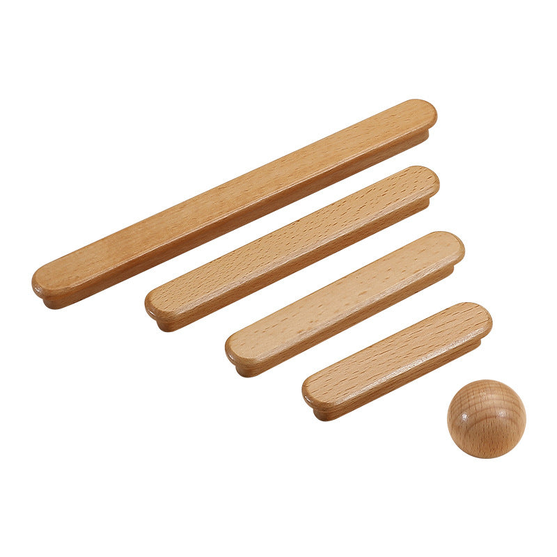 Modern Beech Cupboard Pulls for Kitchen