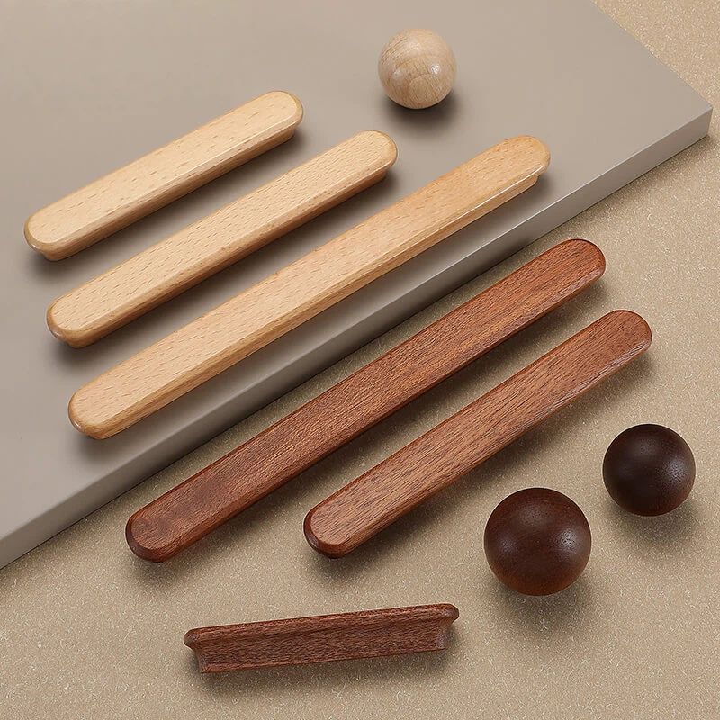 Modern Beech Cupboard Pulls for Kitchen