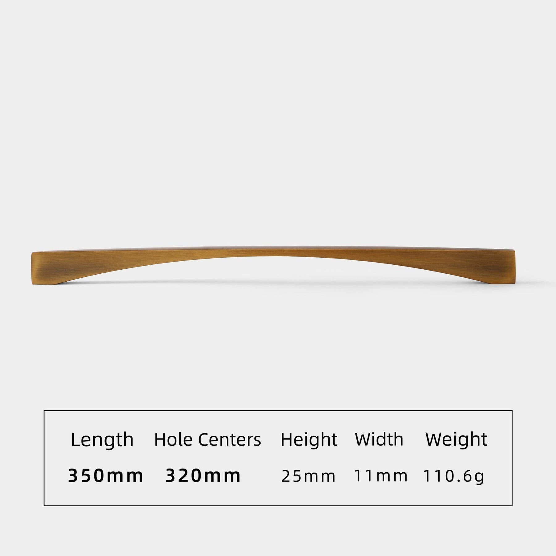 Aluminum Alloy Brushed Brass Bow Pull  Cabinet Handles for Kitchen