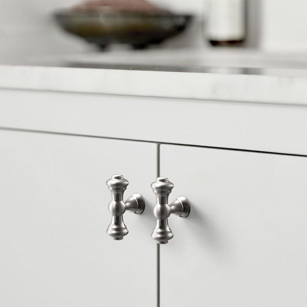 Silver Polished Bar Cabinet Drawer Pull Handles For Kitchen