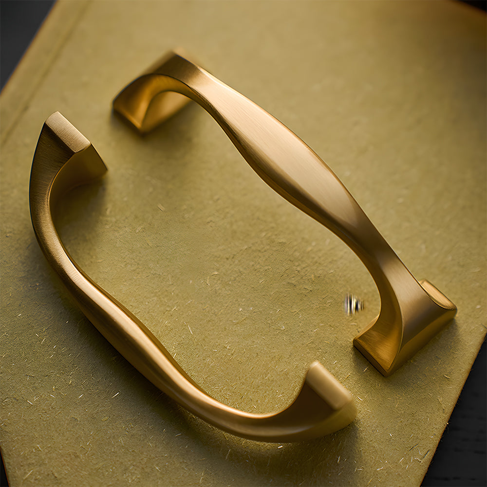 Antique Brass Finish Traditional Styled Cabinet Bow Handles