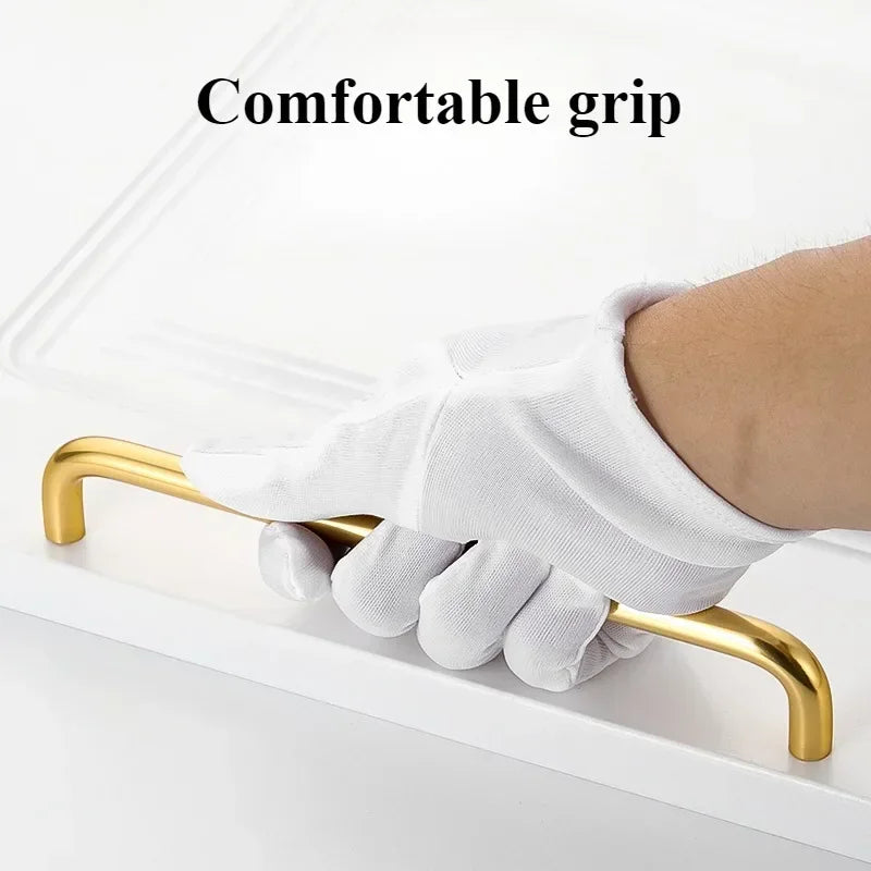 Gold Aluminum Alloy Kitchen Cabinet Handles For Wardrobe Drawer Dresser