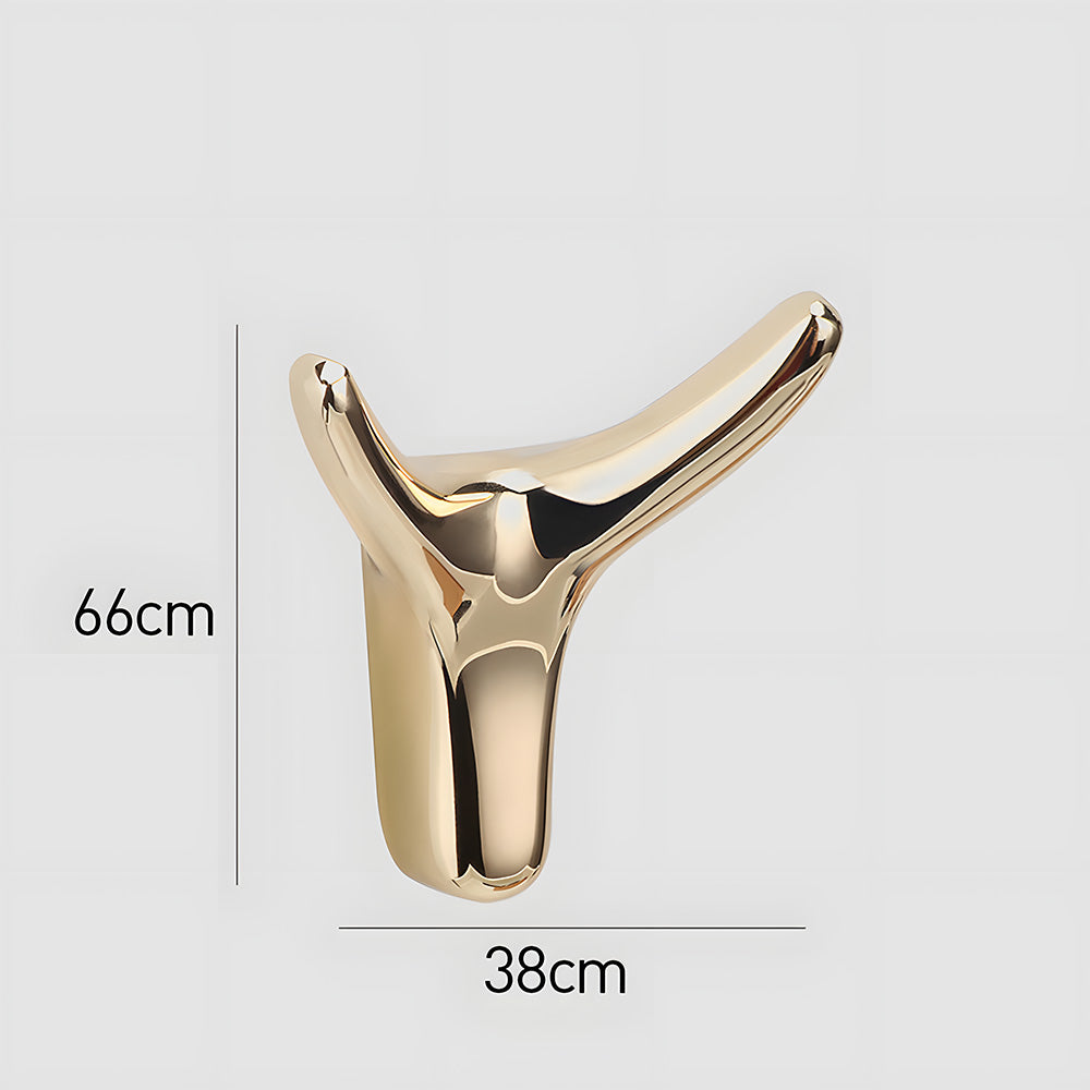 Decorative Metal Antler Single Wall Hook