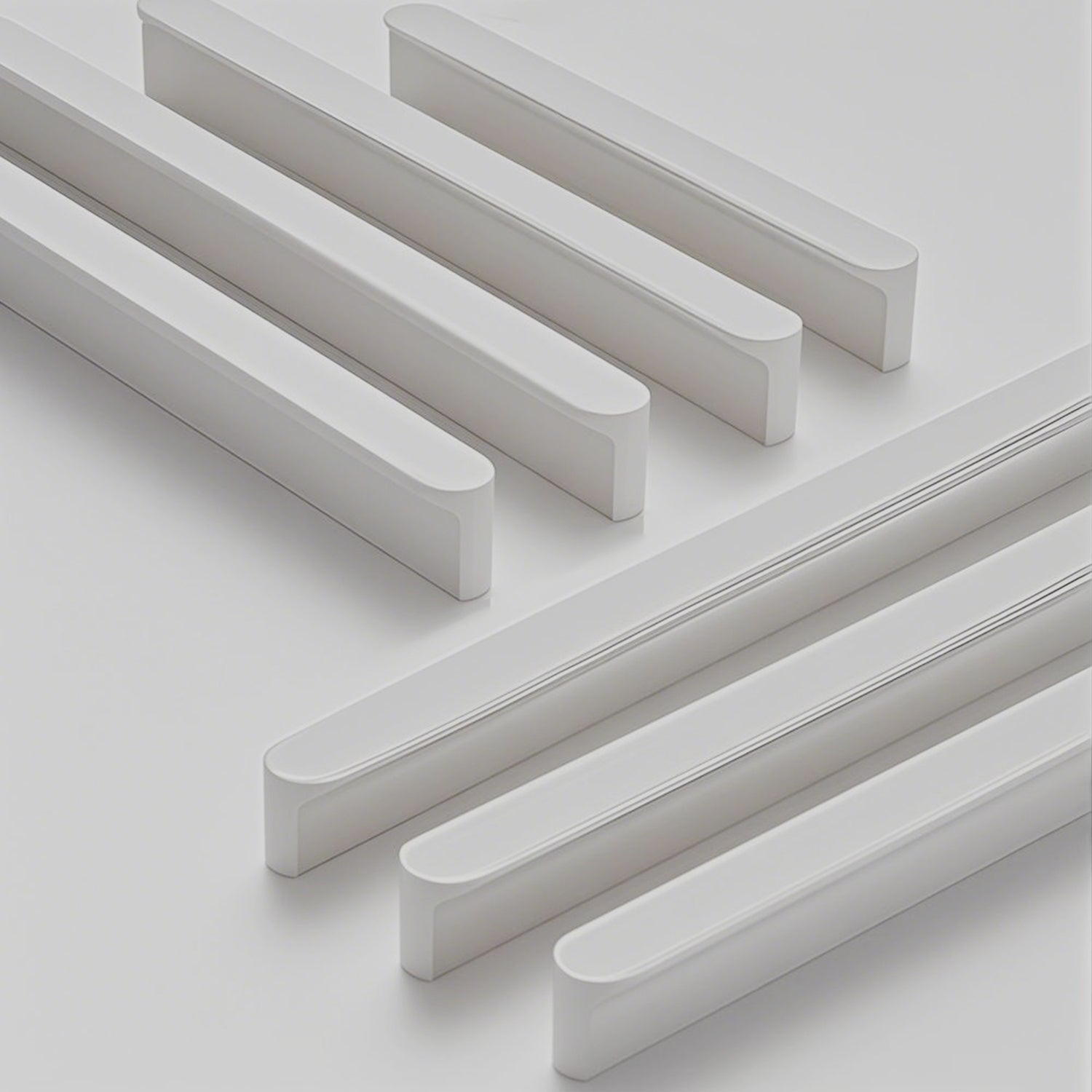 Large White Aluminum Cabinet Drawer Handles for Bedroom