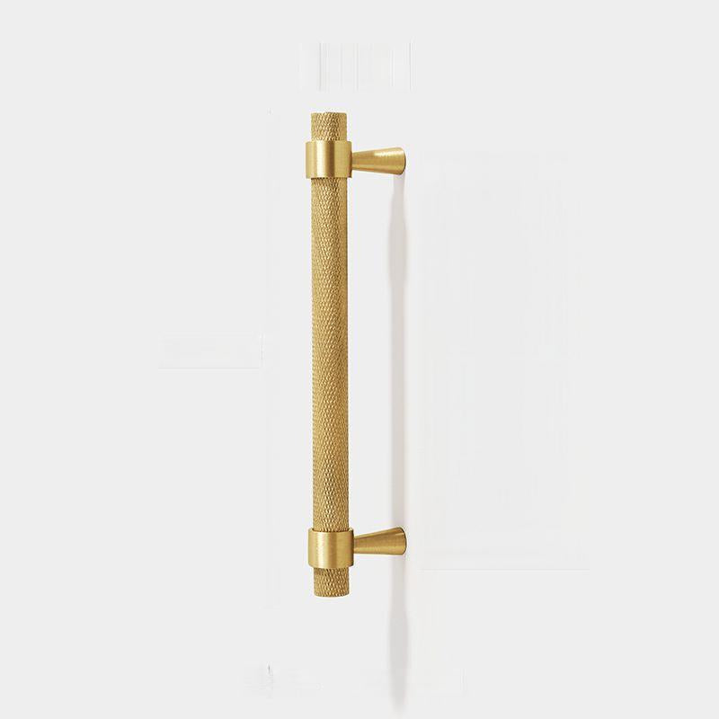 Retro Brass Gold Knurled Cabinet Drawer Handles For Kitchen
