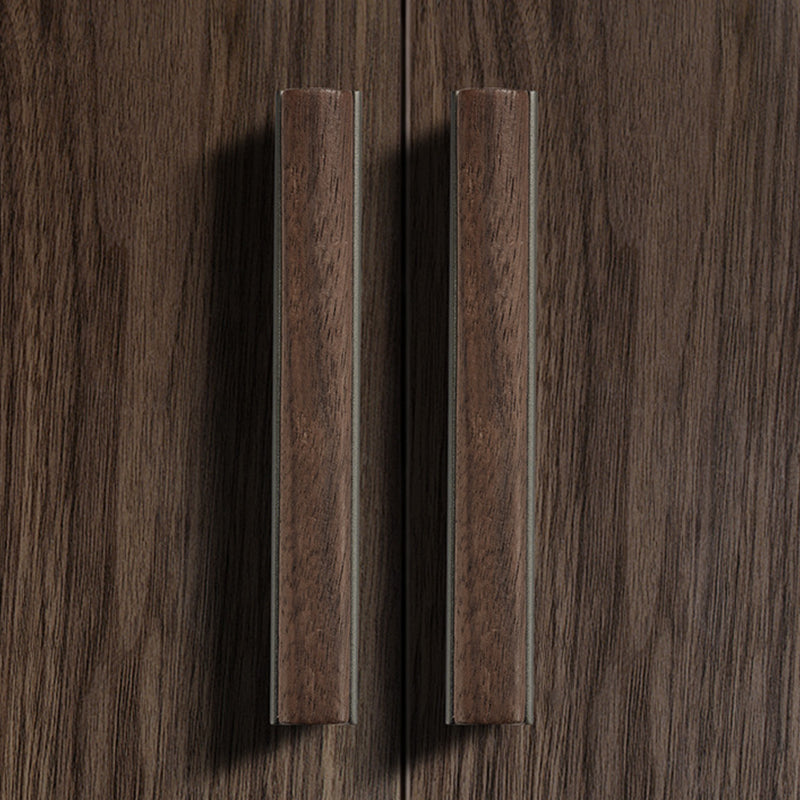 Minimalist Walnut Wood Cabinet Drawer Handles
