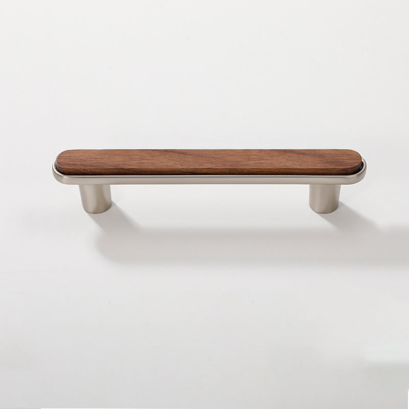 Matte Brushed Walnut Cabinet Handles and Zinc Alloy Drawer Pulls