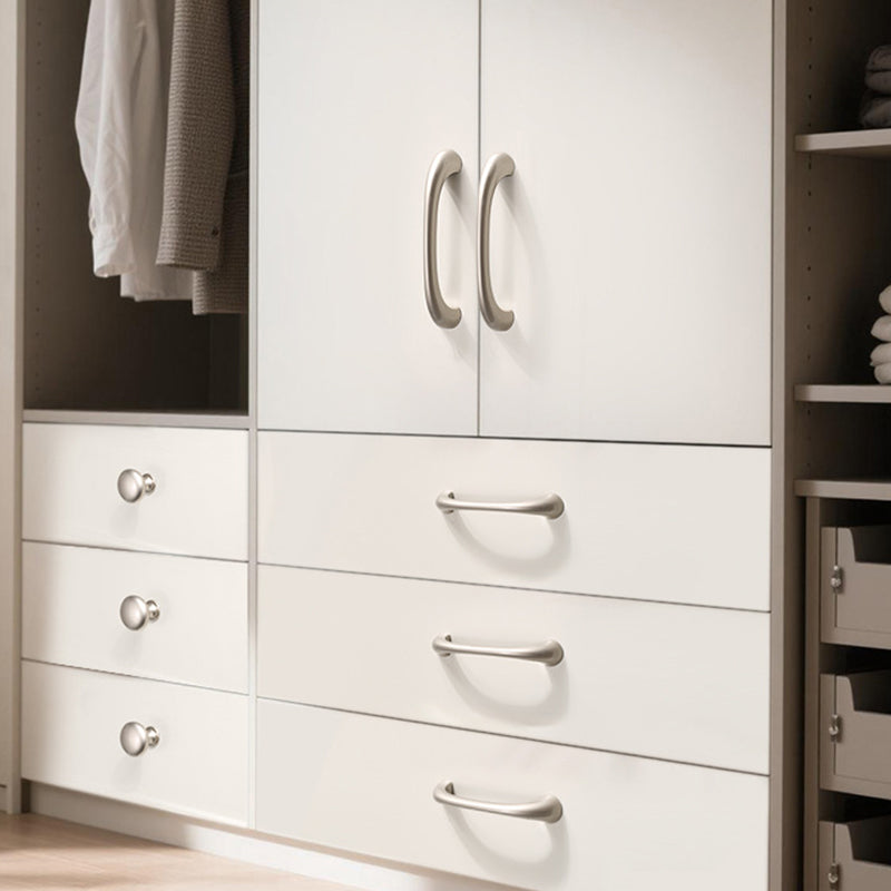 Brushed Zinc Alloy Cabinet Handles Minimalist Furniture Pulls