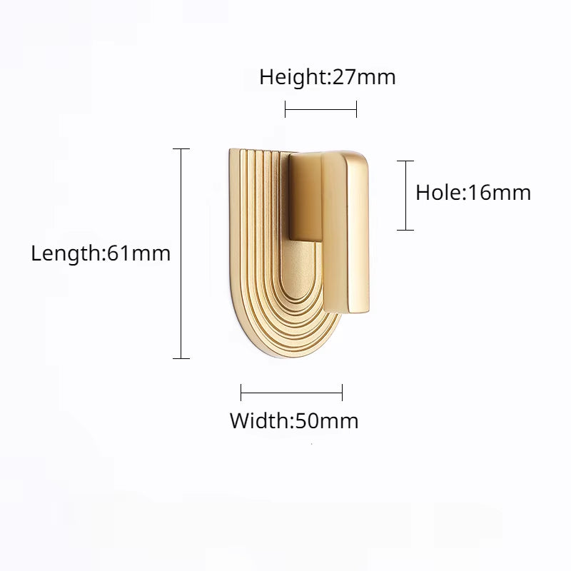 Golden Cabinet Handles Modern Minimalist Drawer Wardrobe Pulls