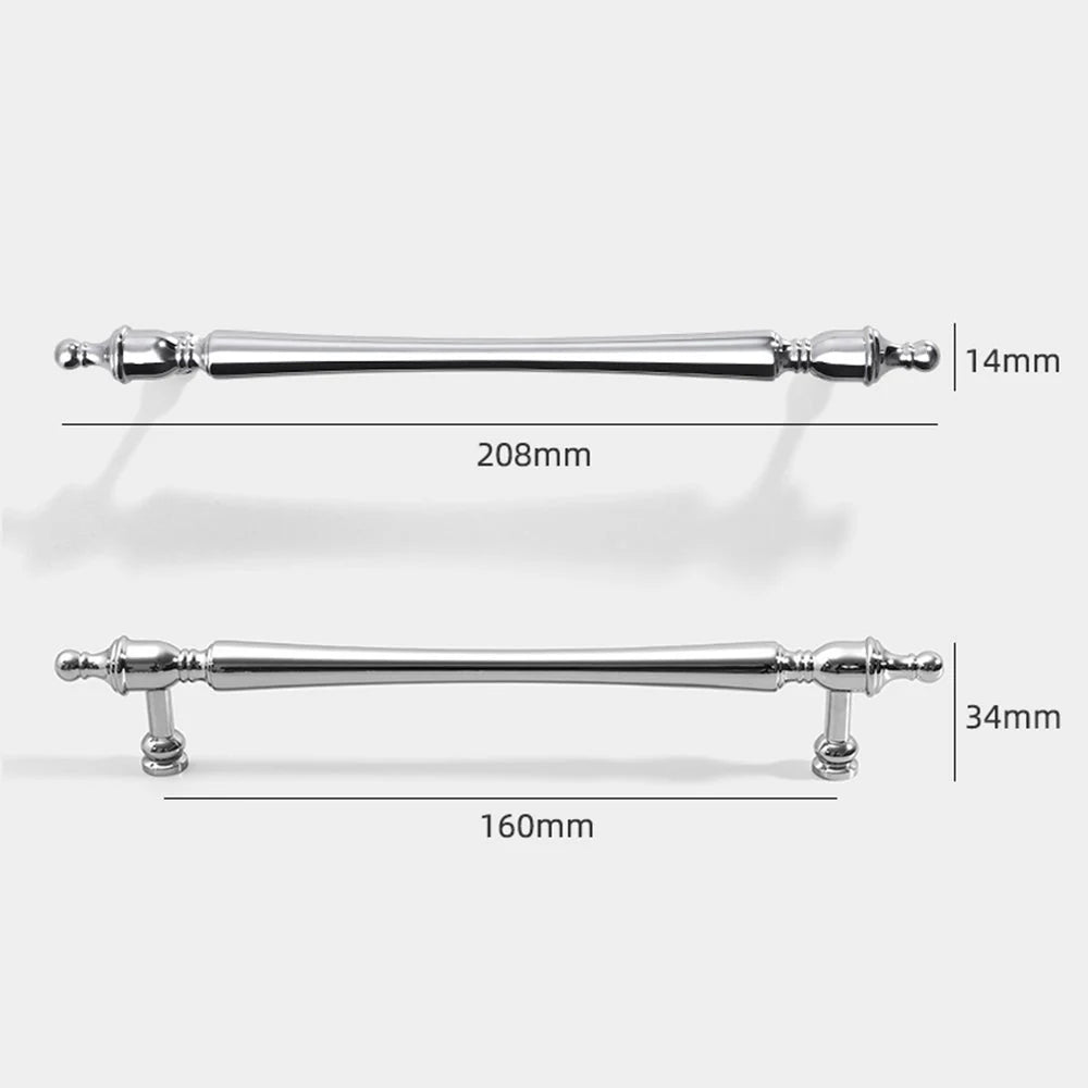 Polished Chrome Finish Brass Cabinet T Bar Shaped Handles