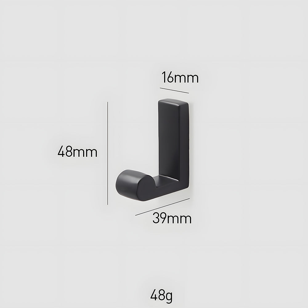 Modern Black & Silver Metal Wall Hook