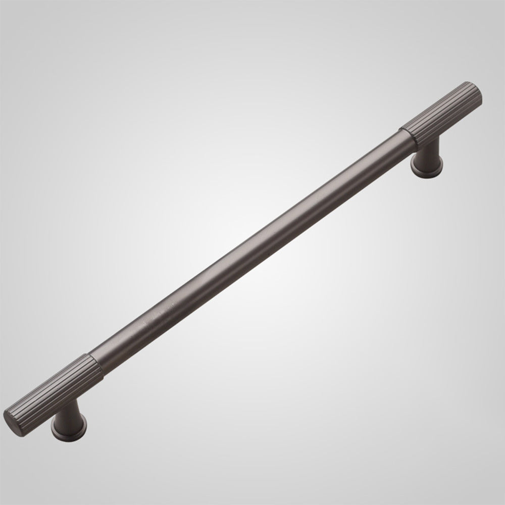 Black Polished Finish Lines Style Kitchen Cabinet T Bar Pulls