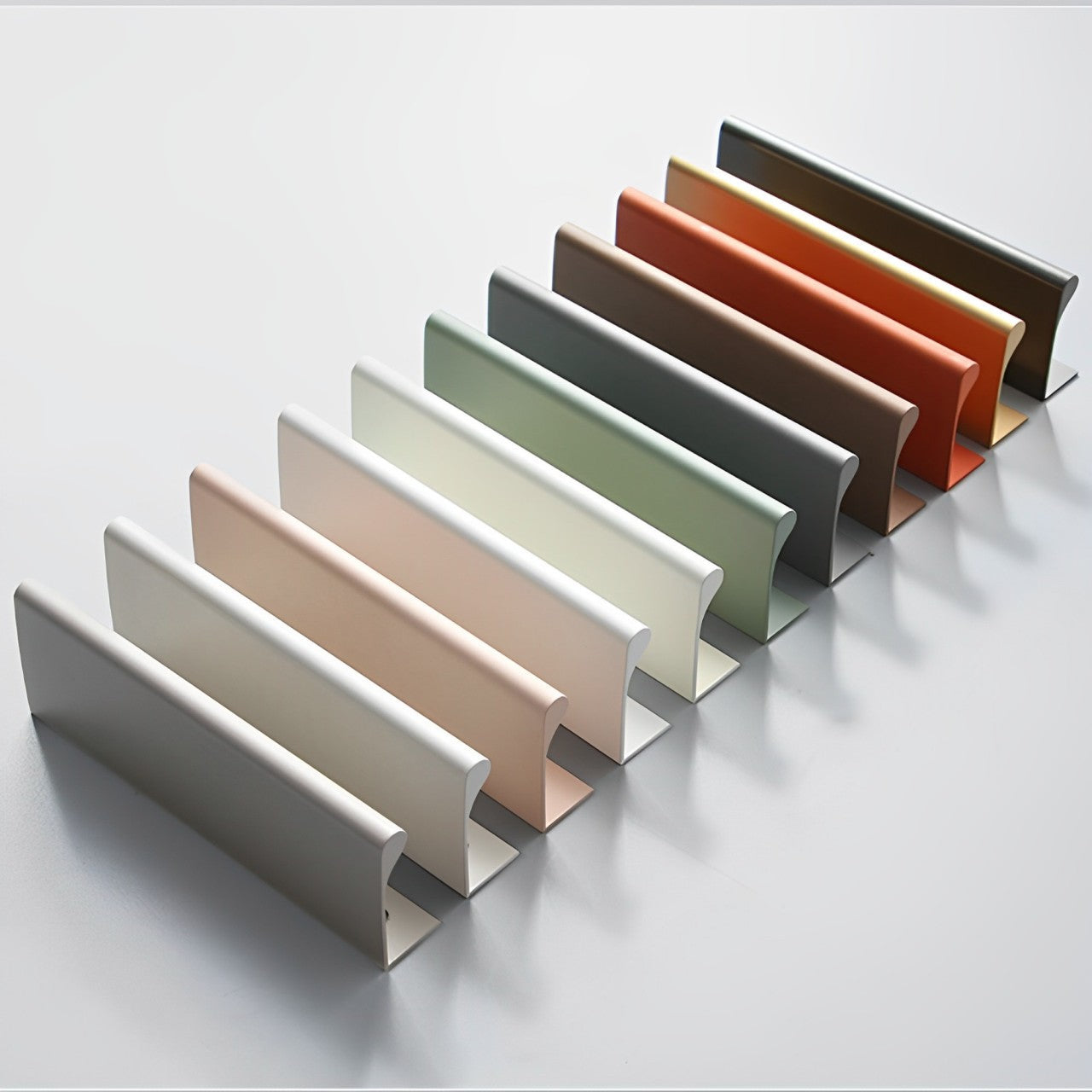 Colorful Invisible Edge Pull Handles Aluminum Drawer Wardrobe Pulls