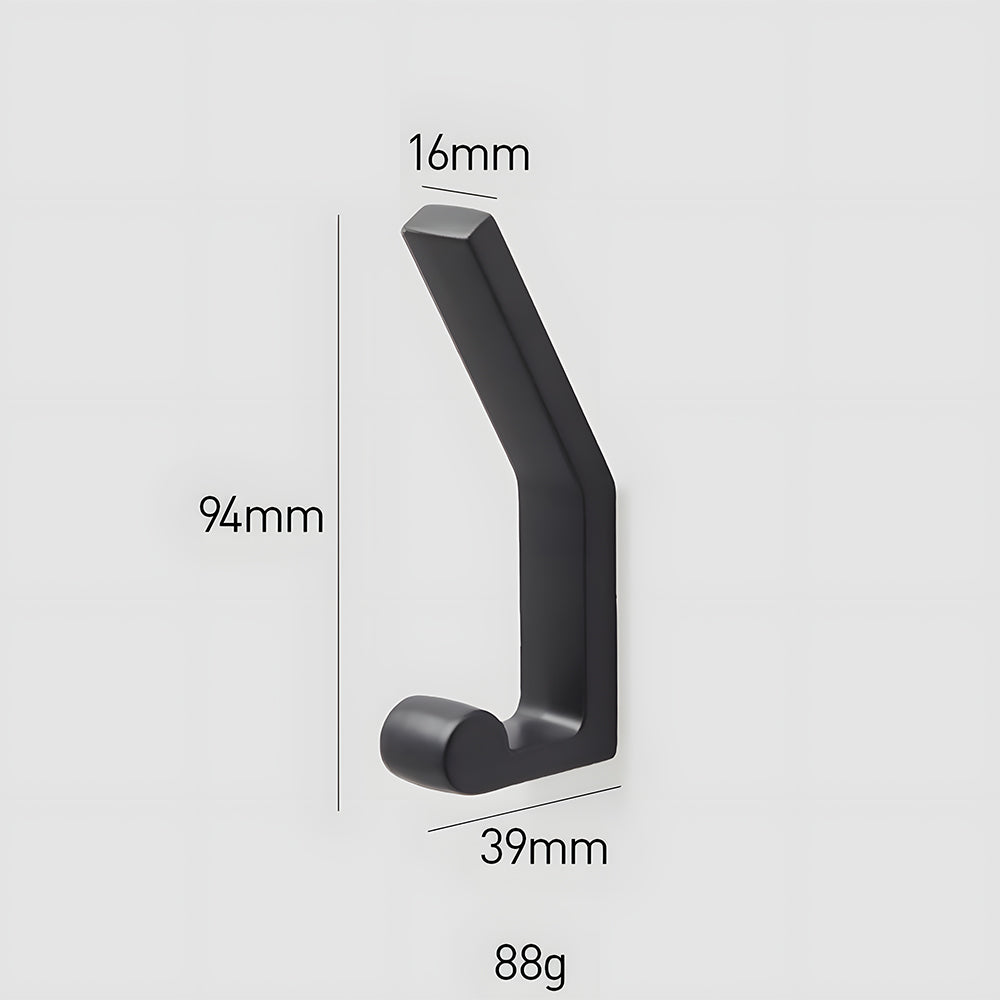Modern Black & Silver Metal Wall Hook