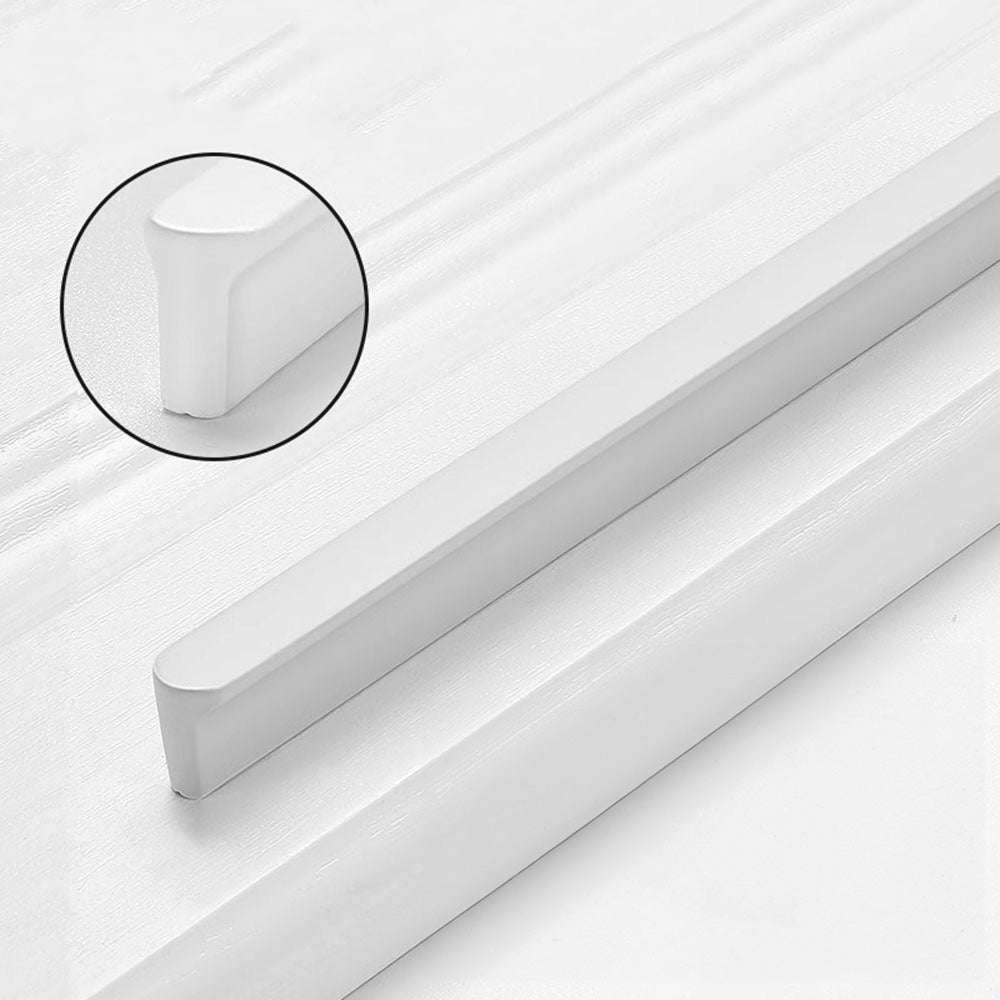 Large White Aluminum Cabinet Drawer Handles for Bedroom