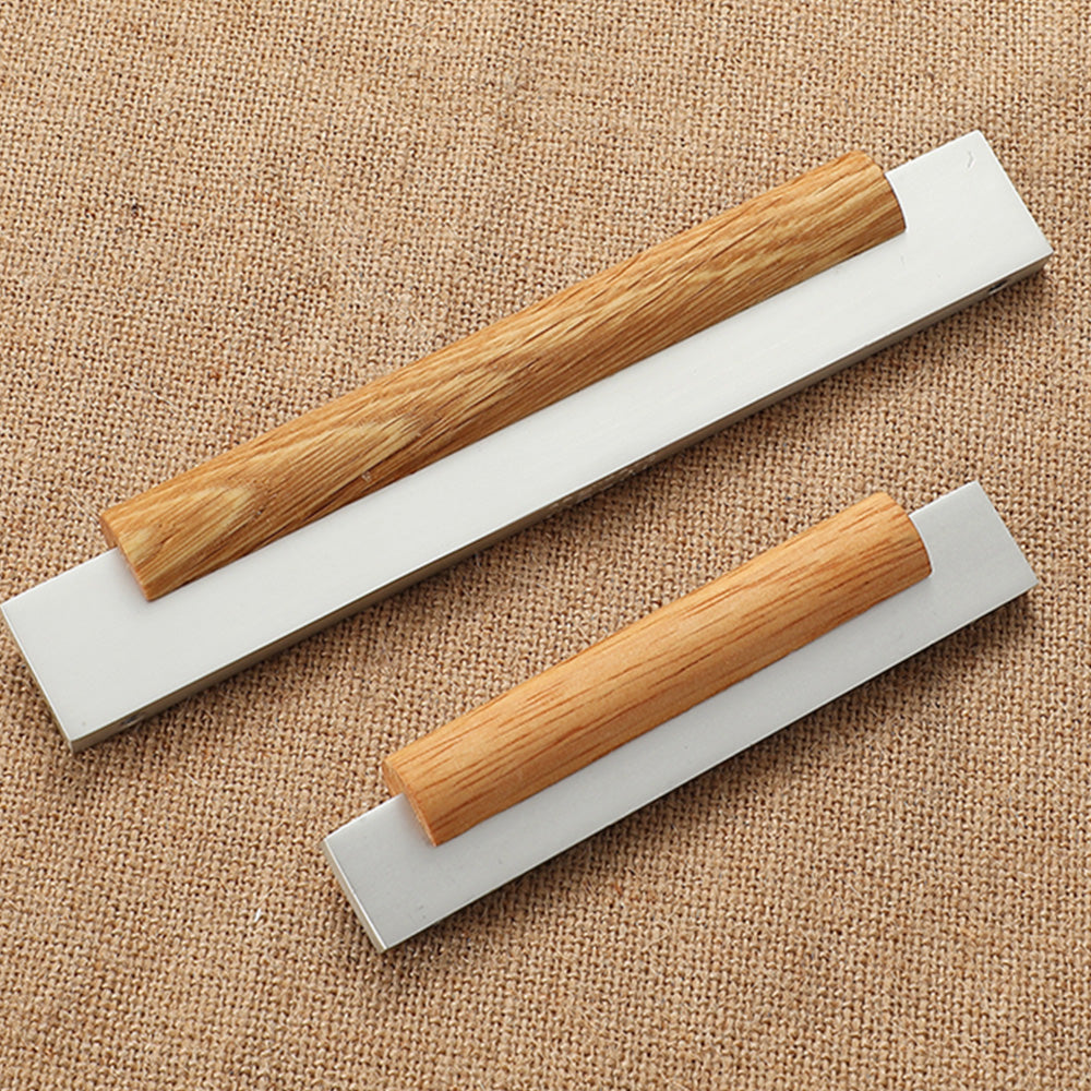 6 Pack Silver Wood Modern Kitchen Cabinet Handles